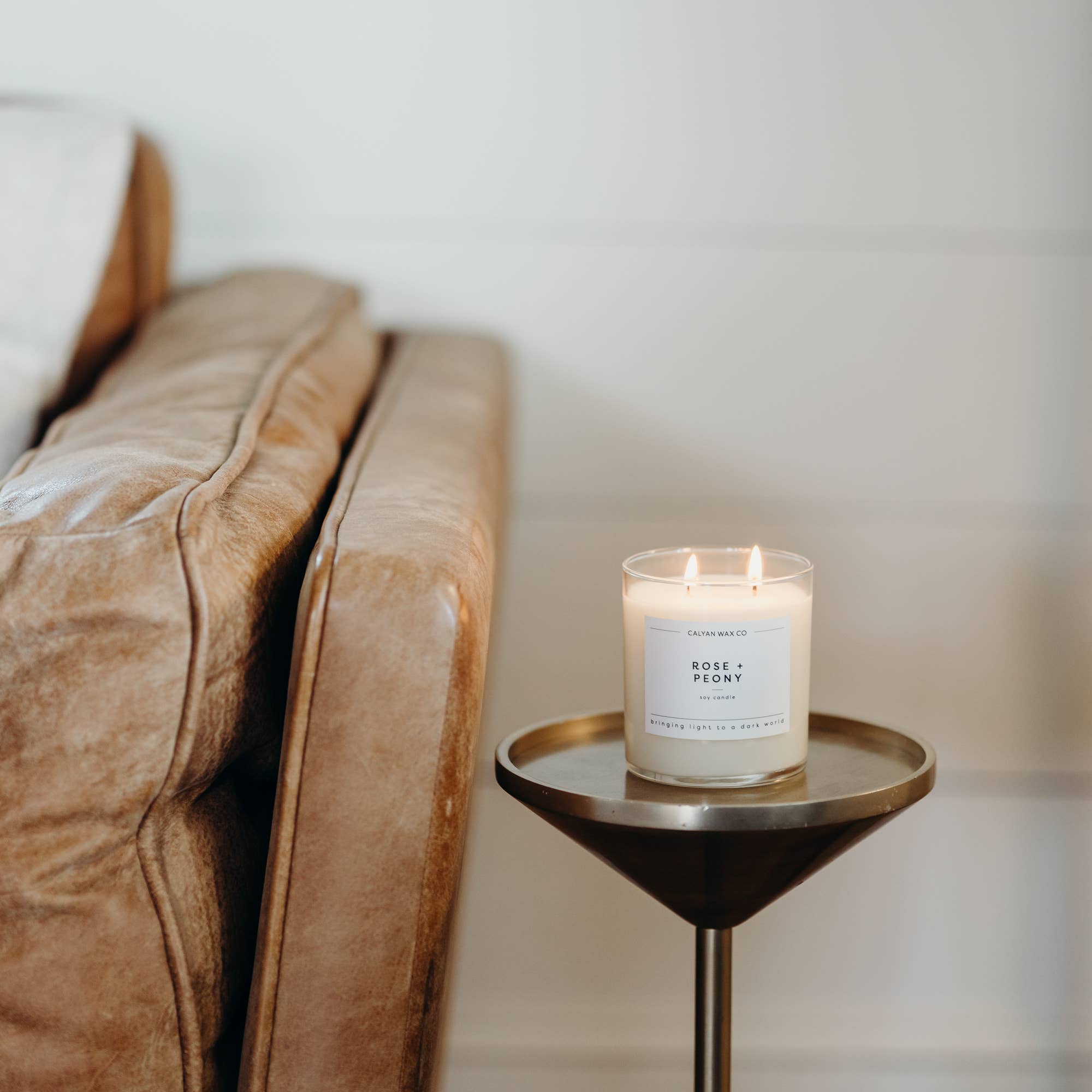 Calyan Wax Co. - Rose + Peony Glass Tumbler Soy Candle