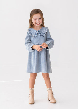 mabel + honey - Denim Days Long Sleeve Dress