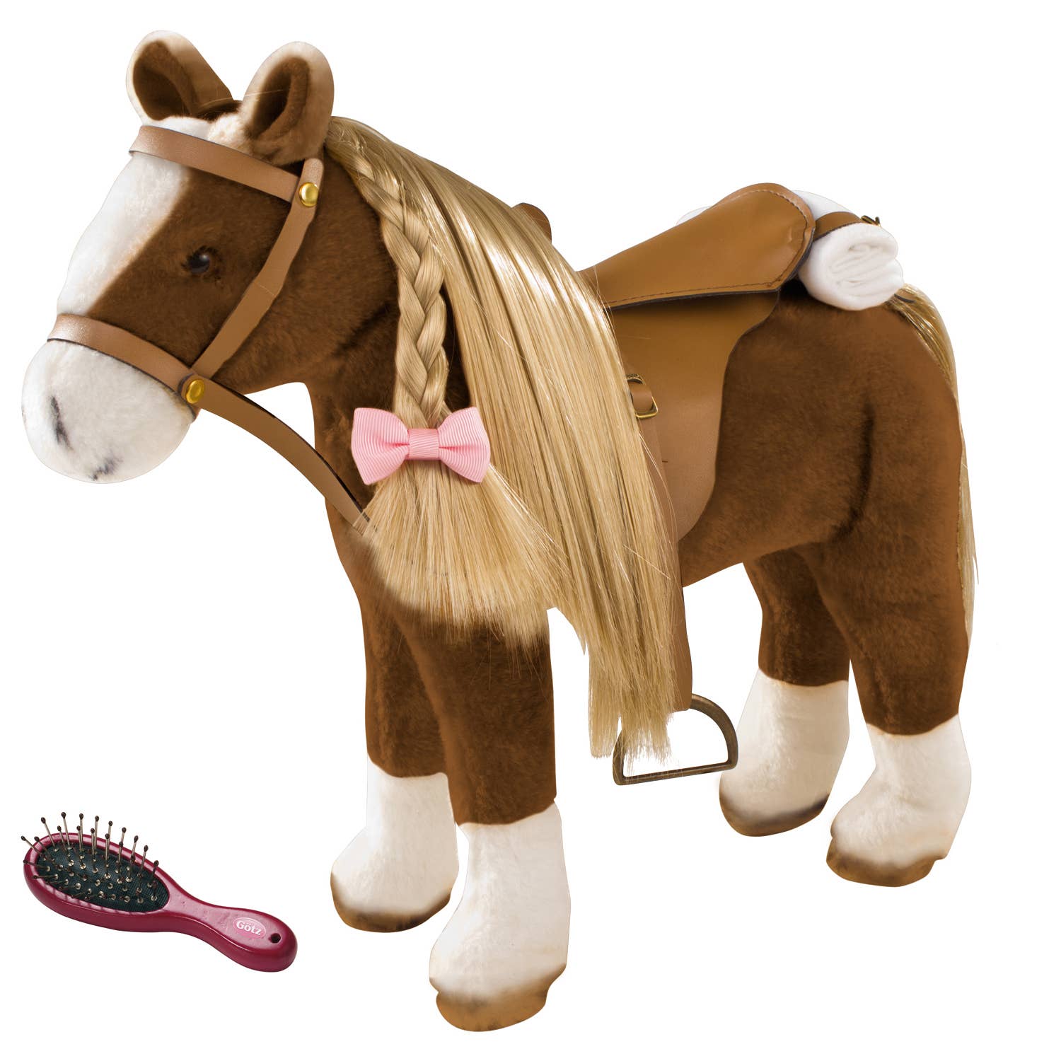Gotz - Big Plush Combing Horse with Saddle and Bridle dolls
