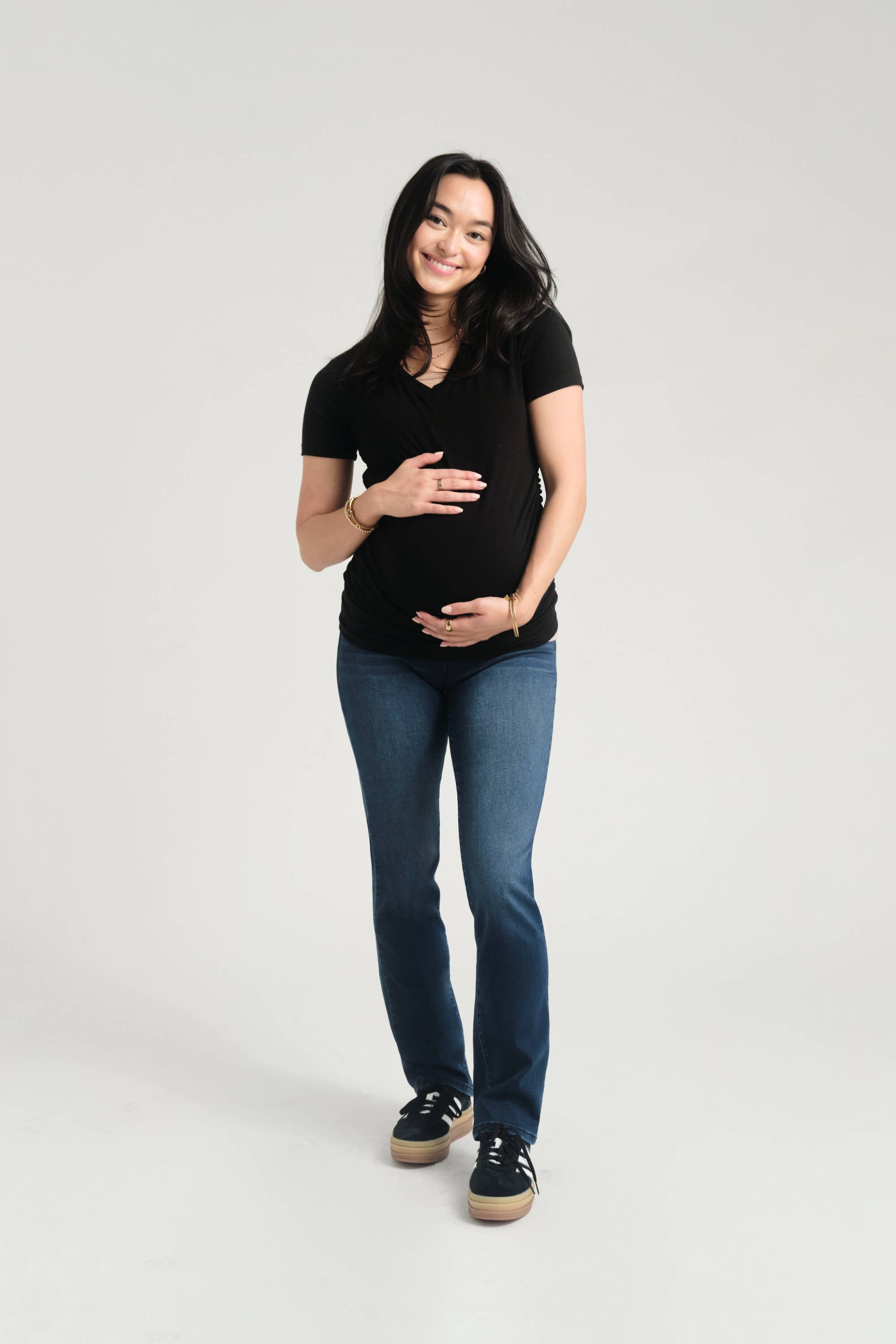 Image of 1822 Denim - Maternity 32” Better Butter Slim Straight Jean w/ Bellyband