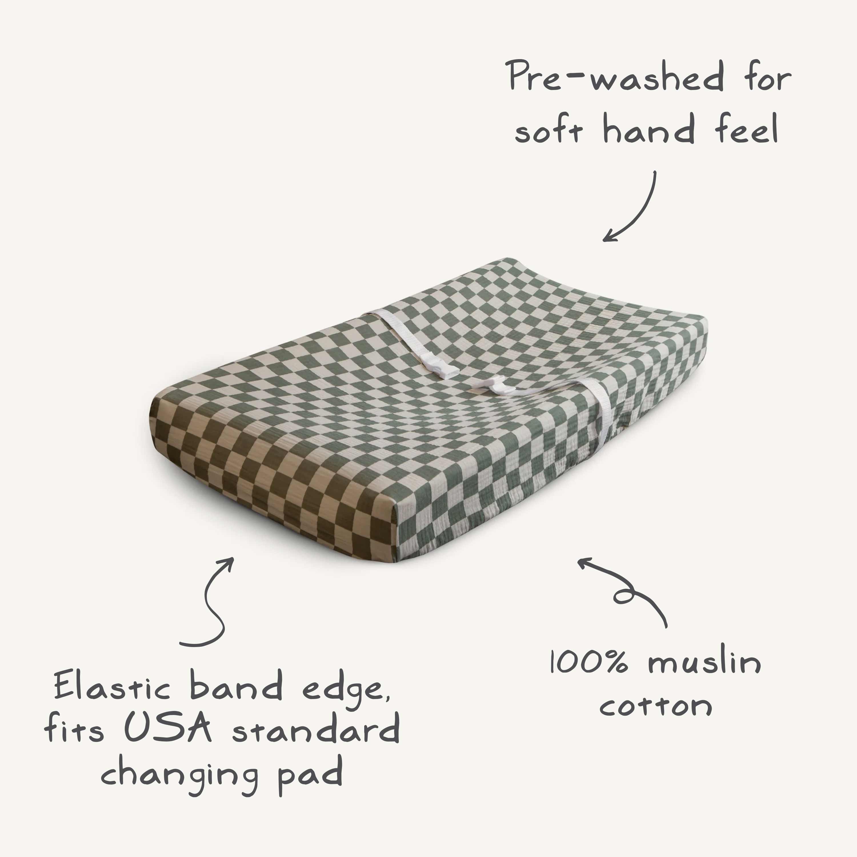 Image of Extra Soft Muslin Changing Pad Cover