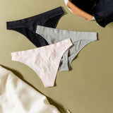 UNDIES COMFY HI-LEG THONG UNDERWEAR | 3 pack