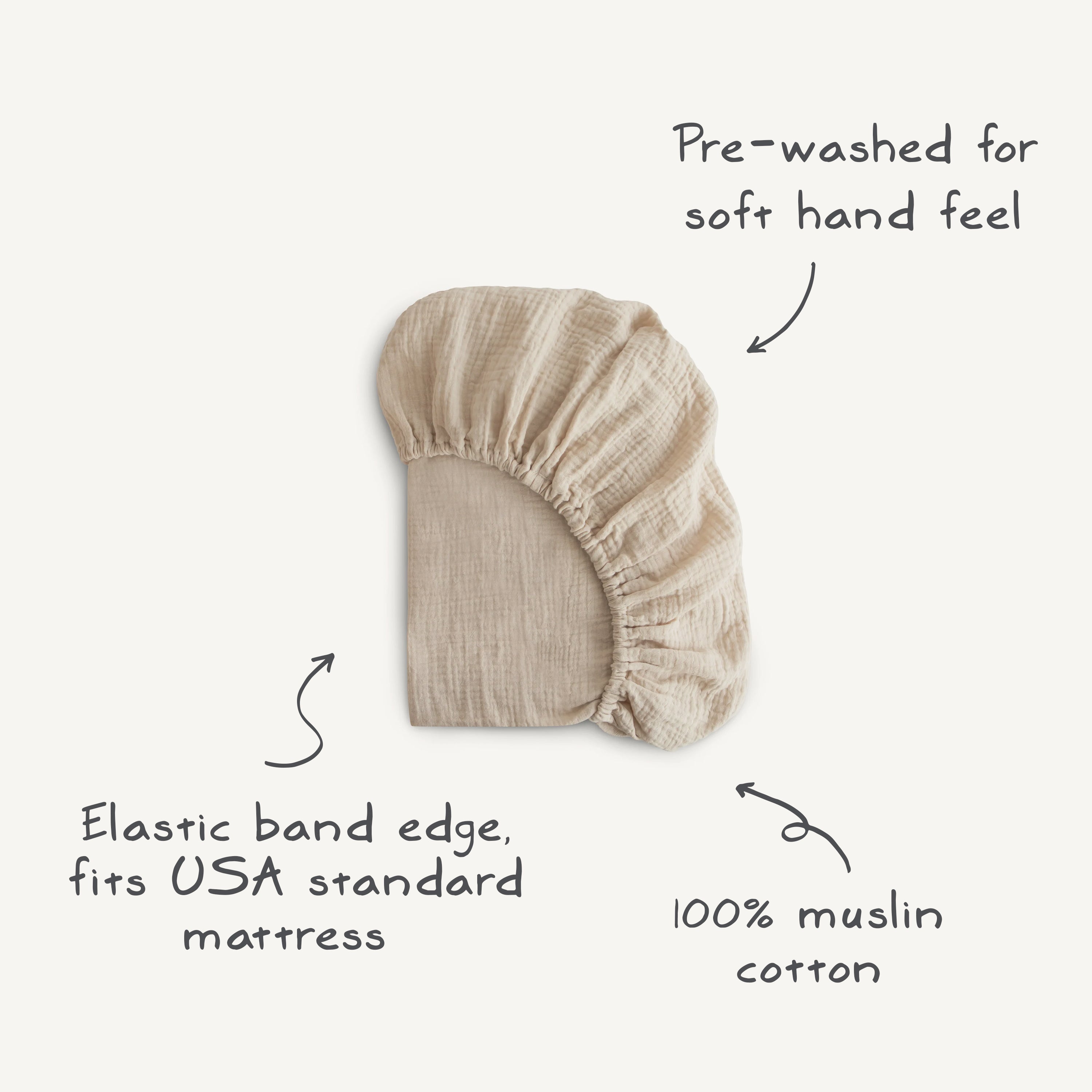 Image of Extra Soft Muslin Crib Sheet