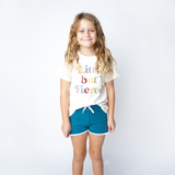 Emerson and Friends - Ocean Blue Bamboo Terry Track Shorts: 6T