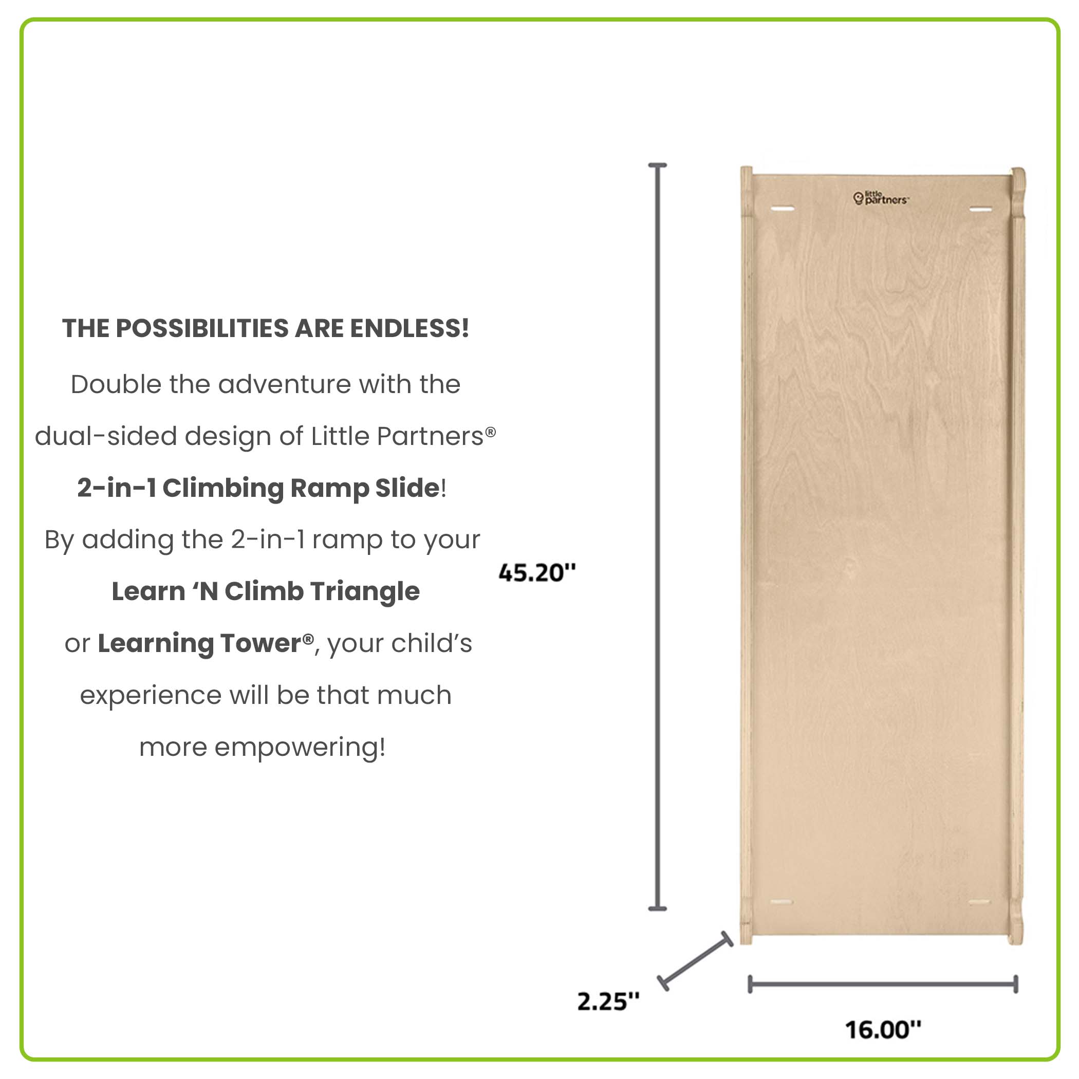 Little Partners - 2-in-1 Climbing Ramp Slide
