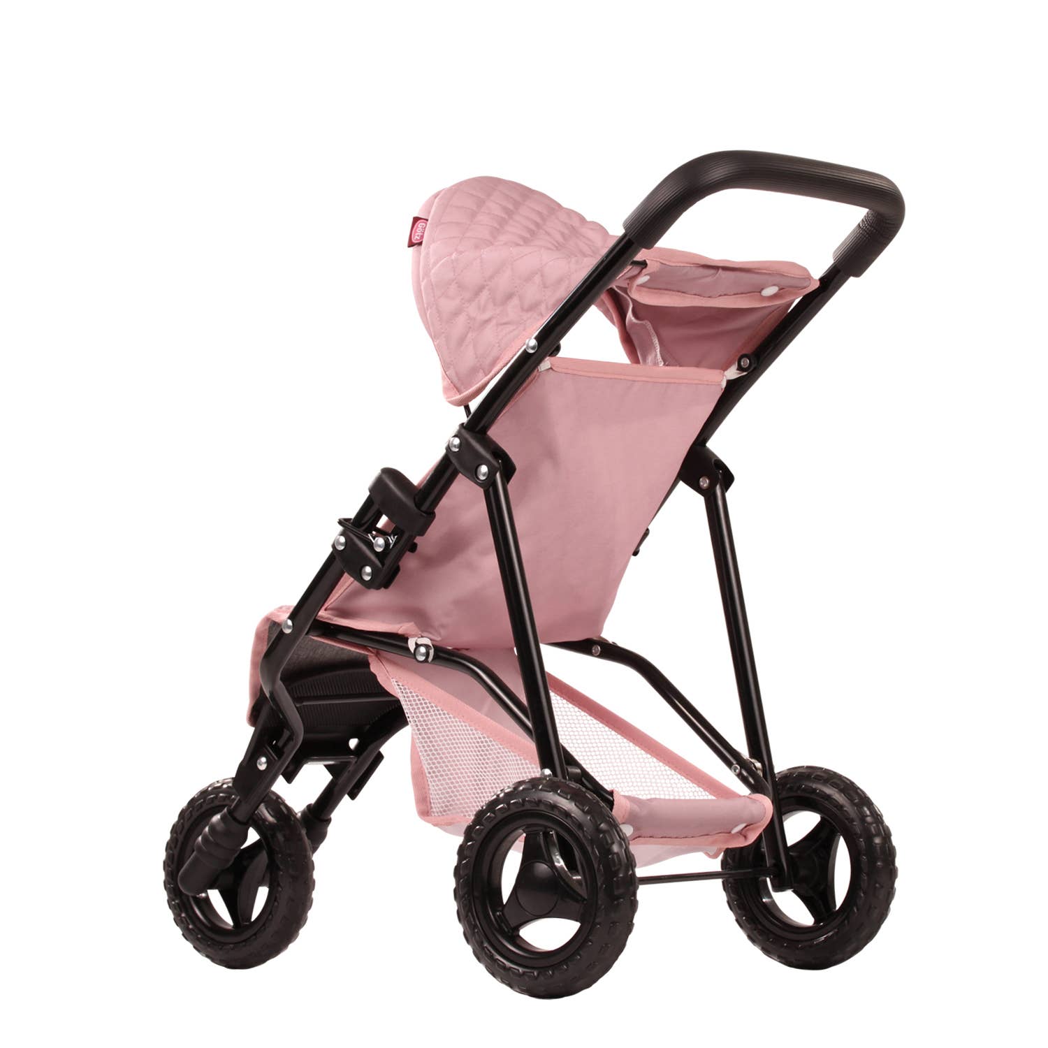 3-Wheel Compact Grey-Pink "Soft Mood" Doll Buggy
