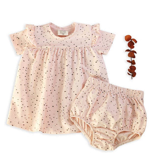Pebble Ruffle Dress + Bloomer Set