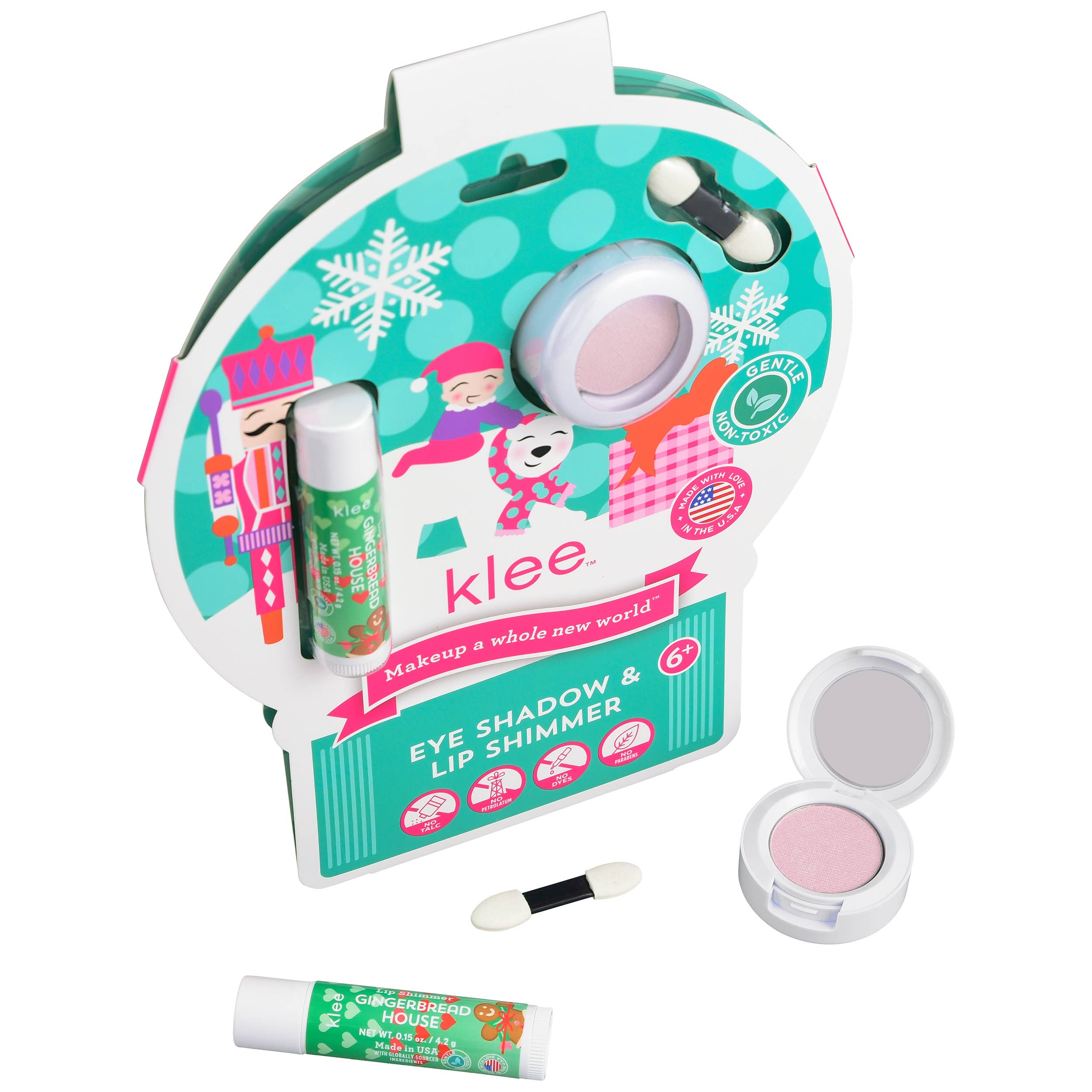 Klee Naturals - Jingle Shimmer - Holiday Eye Shadow and Lip Shimmer Set: Carol Twinkle