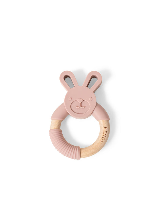 Colored Organics - KENDI Baby Bunny Teether - Pink