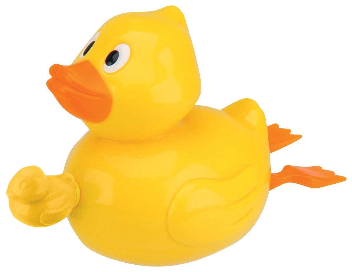 Toysmith - Tub Time - Pull-String Duck, Swimming Duck Bath/Pool Toy