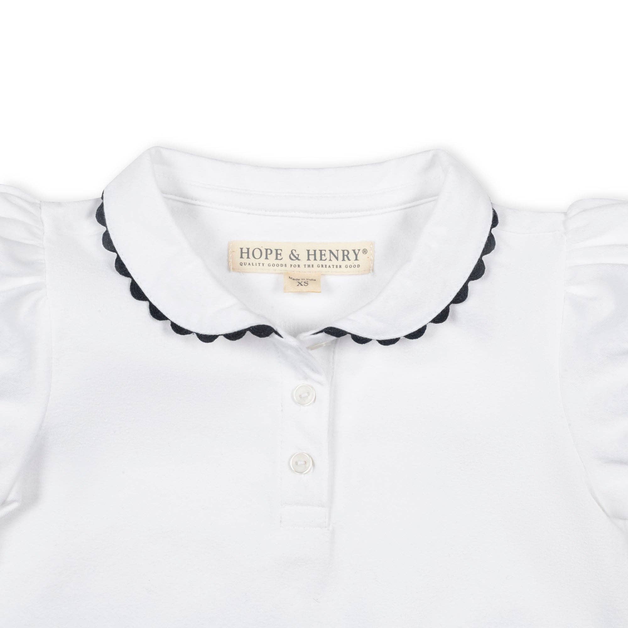 Image of Hope and Henry - Organic Puff Sleeve Polo