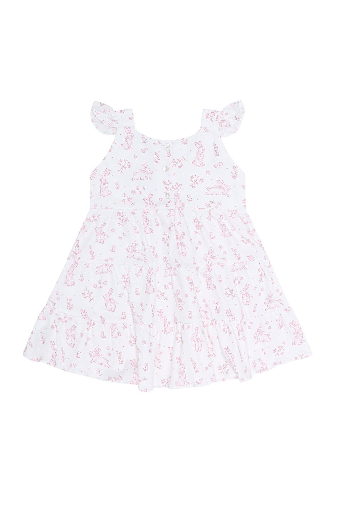 Nellapima - Pink Bunny Toile Ruffle Dress