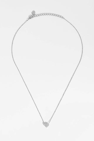 Pave Heart Slider Necklace