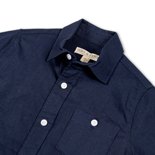 Hope and Henry - Linen Short Sleeve Button Down Shirt