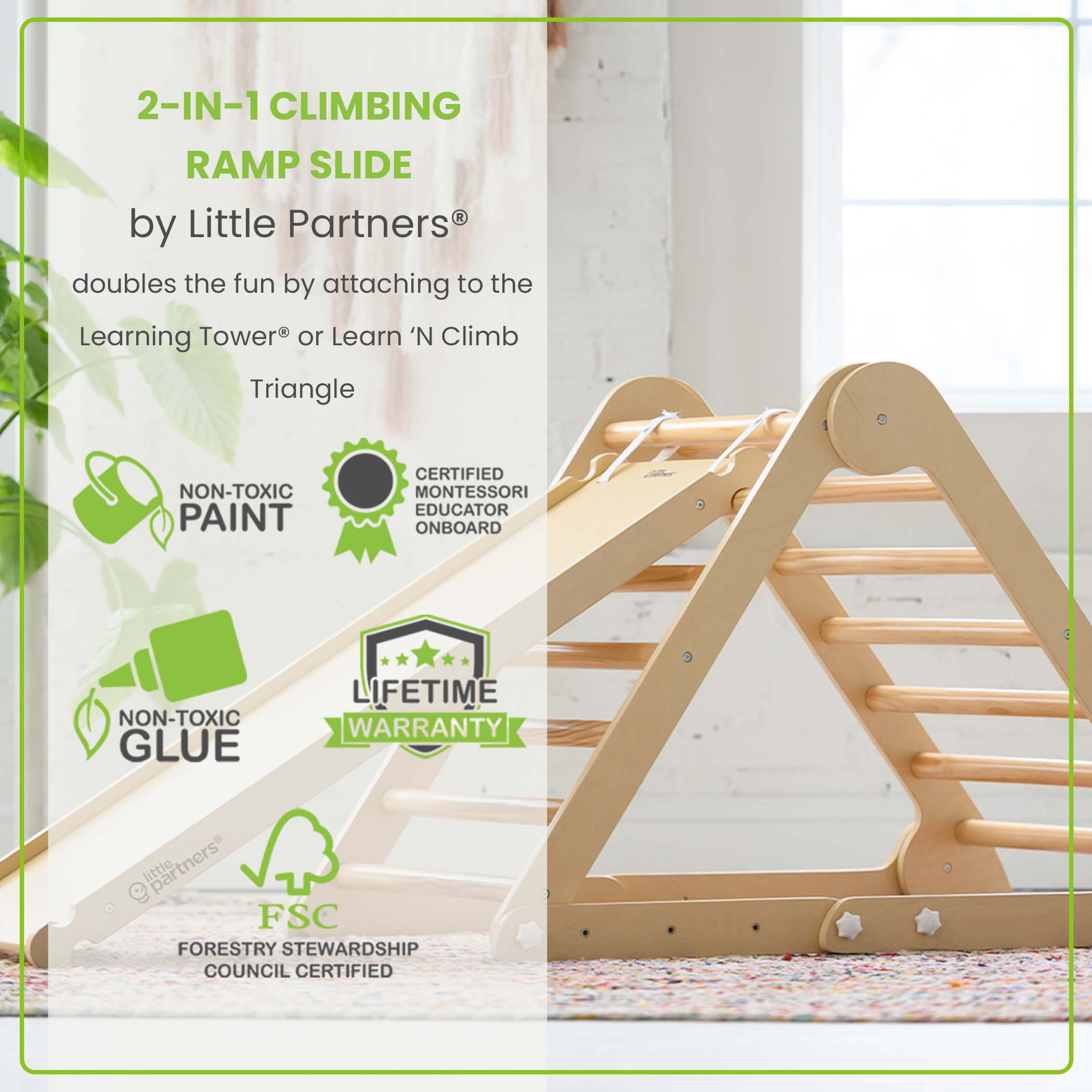 Image of Little Partners - 2-in-1 Climbing Ramp Slide