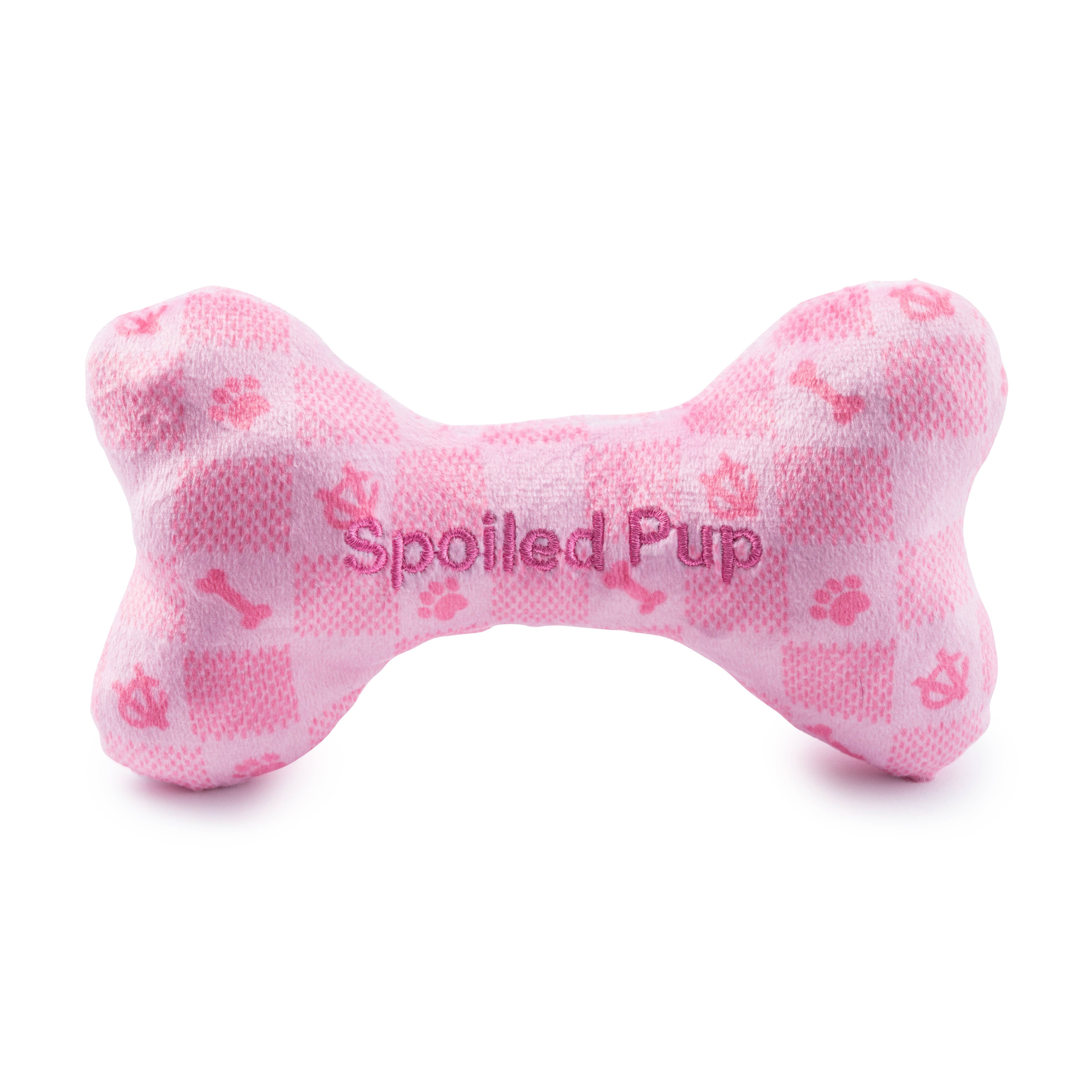 Image of Haute Diggity Dog - Pink Checker Chewy Vuiton Bone by Haute Diggity Dog