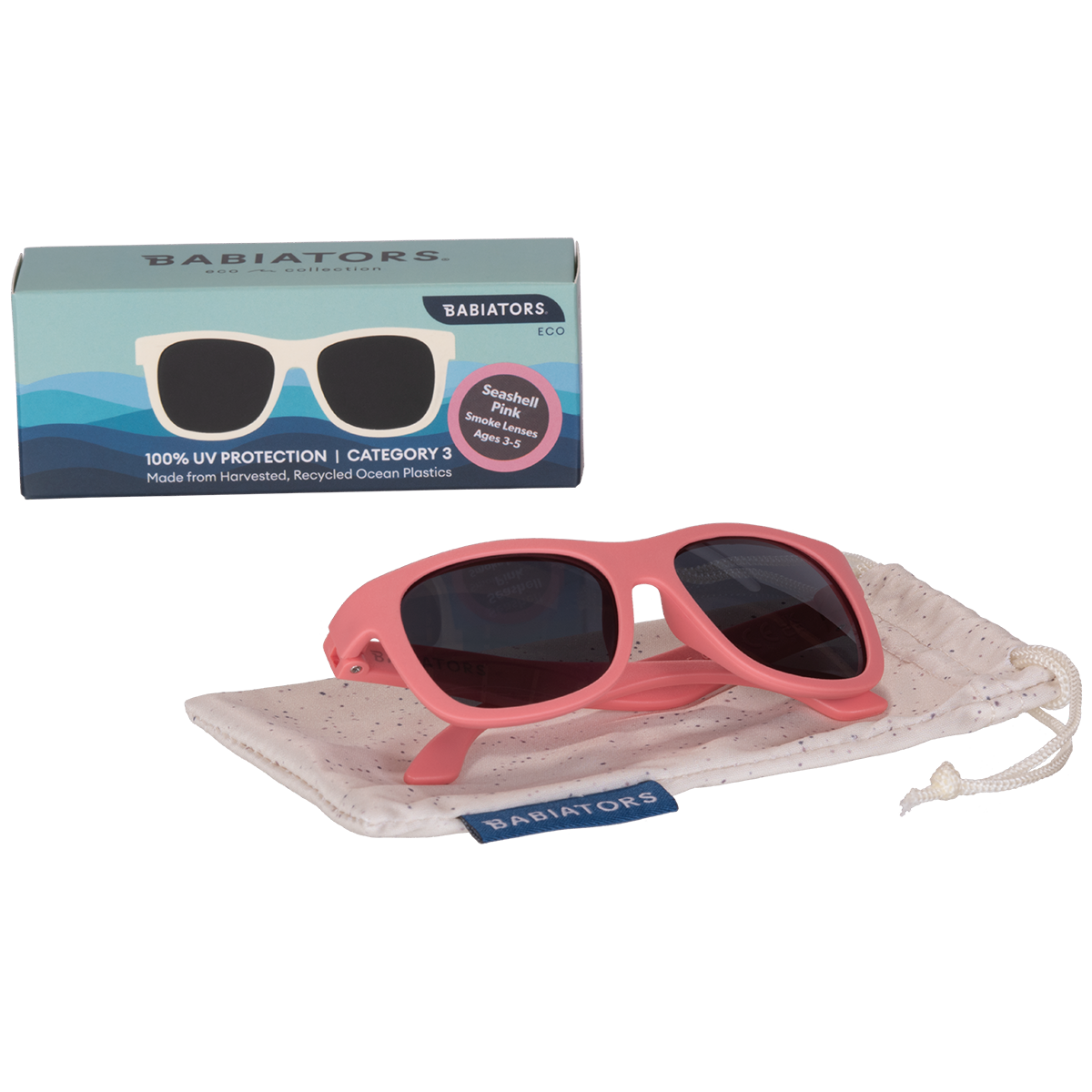 Babiators - Navigator Sunglasses in Seashell Pink: Ages 6+