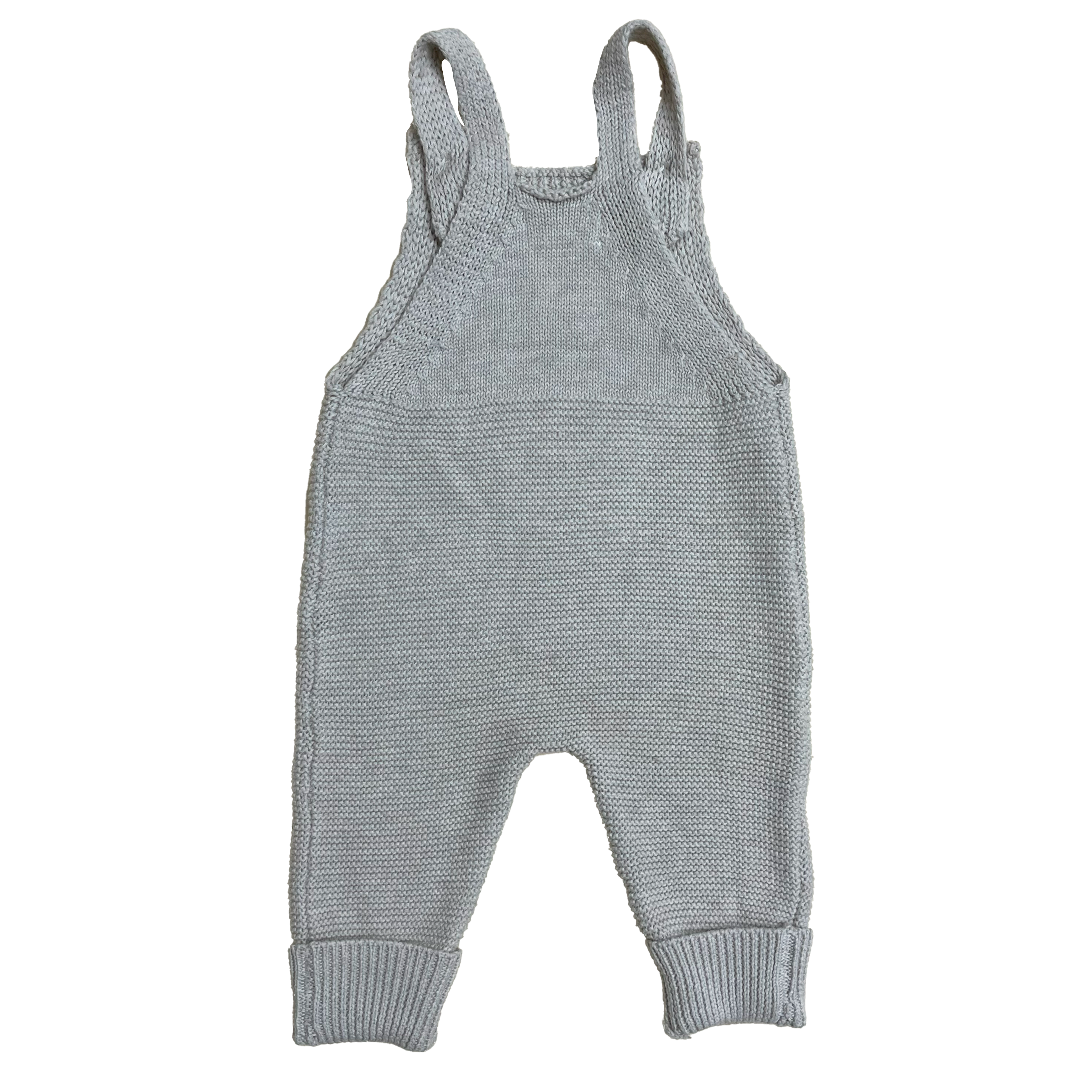 Luna + Luca - Luna + Luca Natural Knit Overalls: Natural / 3-6m