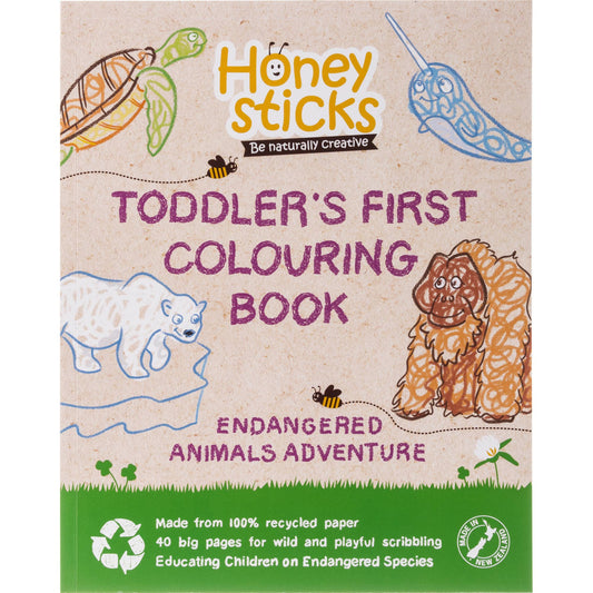 Honeysticks - Honeysticks Colouring Book - Endangered Animals Adventure