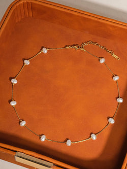 Image of Ida 18K Non-Tarnish Petite Pearl Necklace