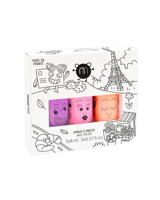 Nailmatics Kids Nail Polish "Paris" 3 Pack