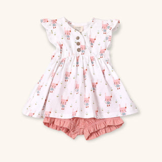 Bunny Baby Girl Tunic Top + Bloomer Set