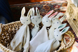 Image of Bunny -Organic Baby Lovey Security Knit Blanket Cuddle Cloth