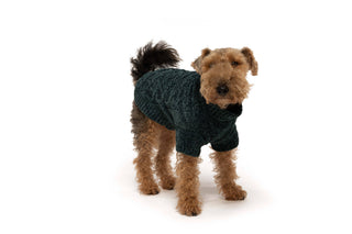 fabdog - Emerald Chenille Dog Sweater: 18"