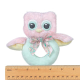 Bearington Collection - Lil' Hoots Pink Owl Ring Rattle