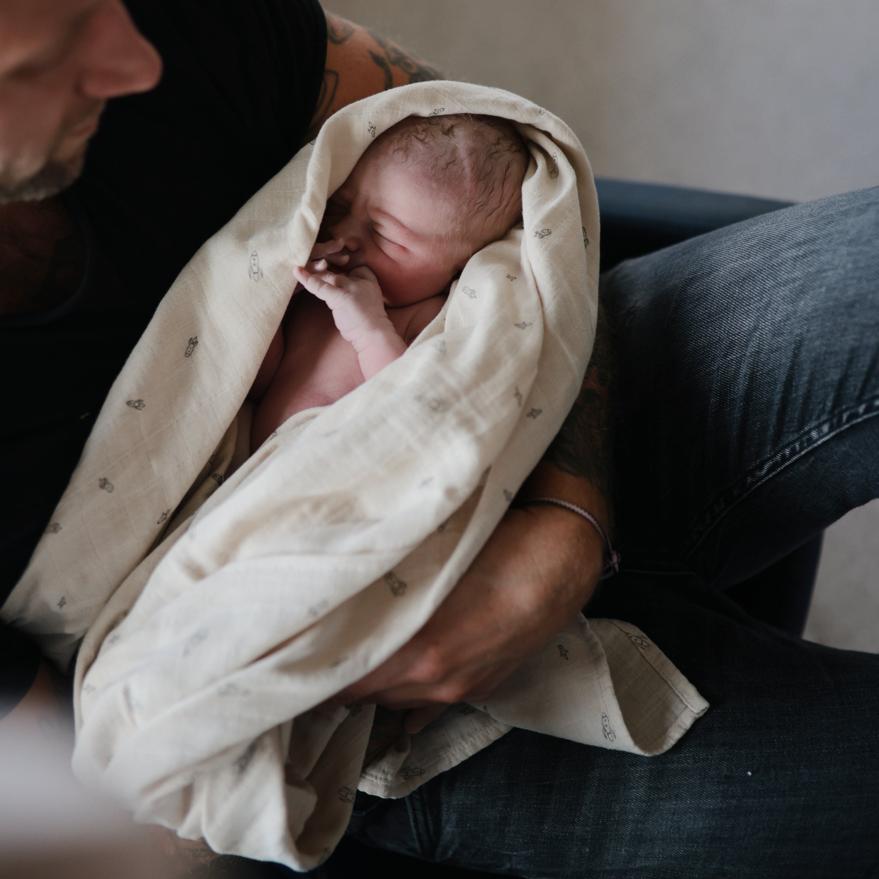 Image of Organic Cotton Muslin Swaddle Blanket