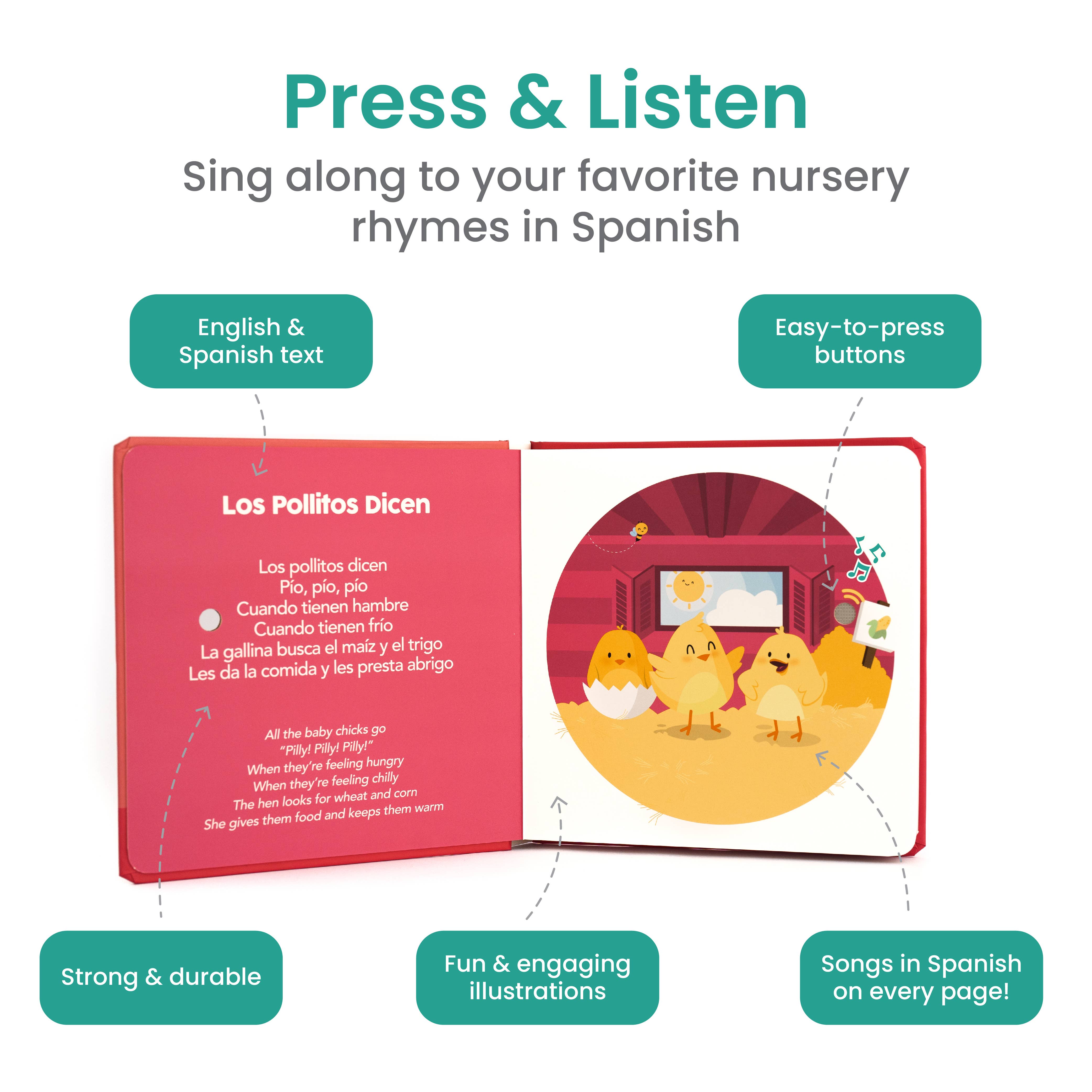 Bilingual Musical Book: Spanish Nursery Rhymes
