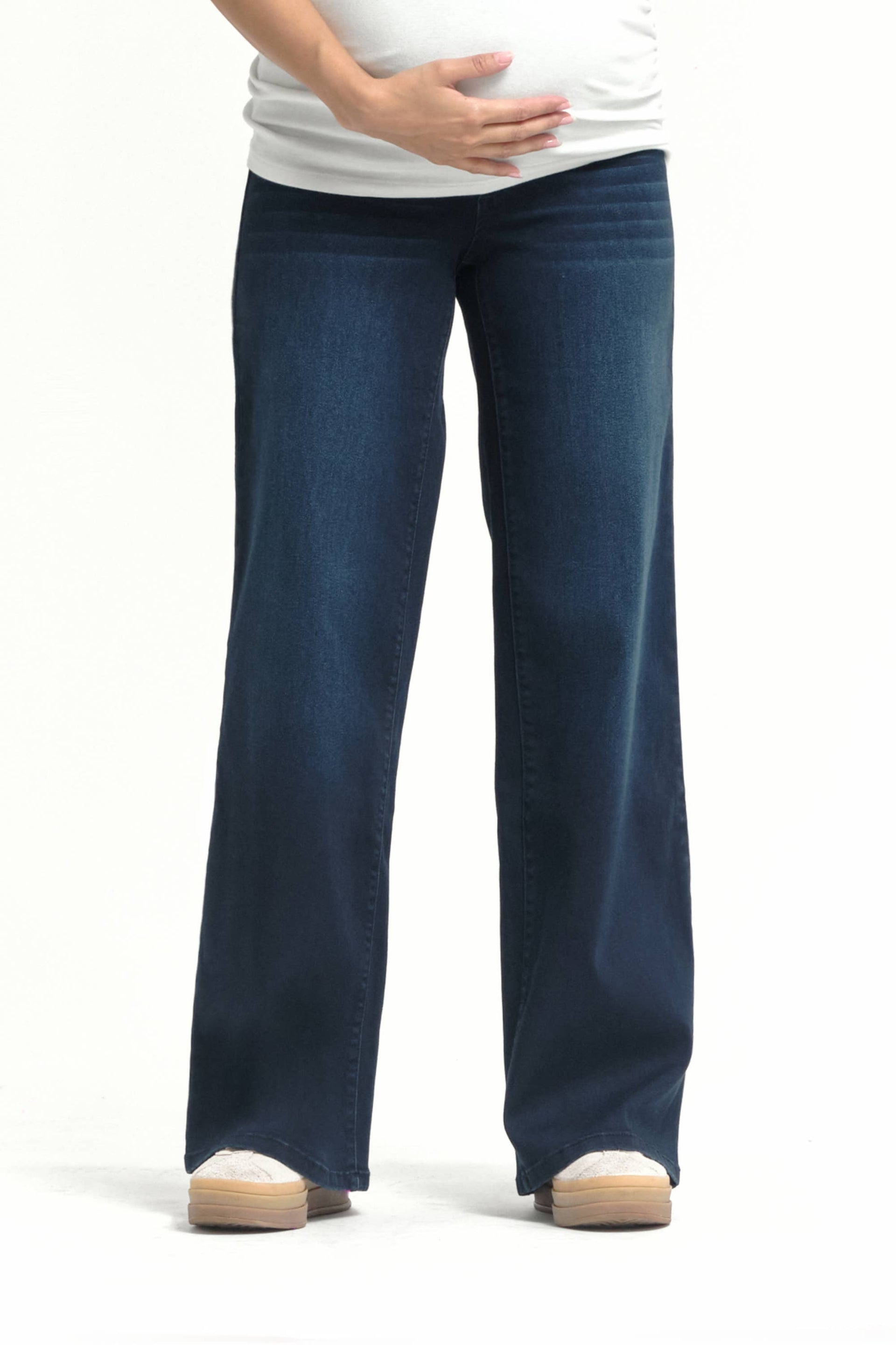 1822 Denim - Maternity 32" Better Butter Wide Leg Jean in Yanique
