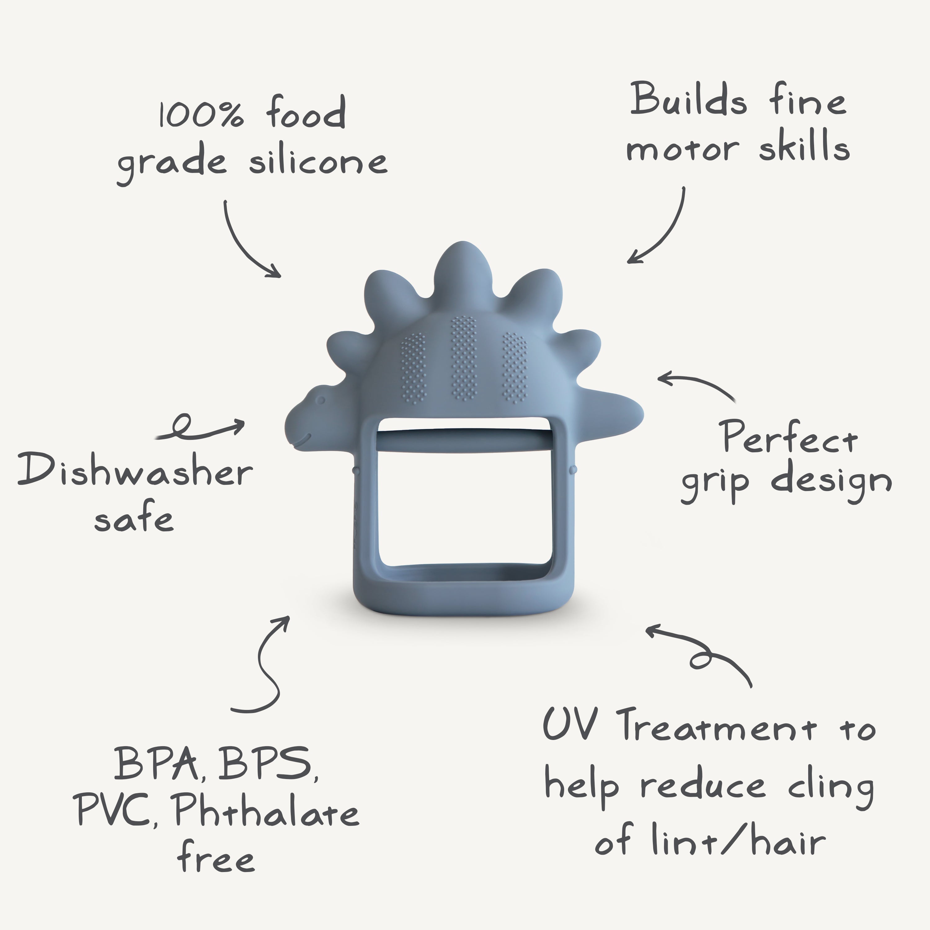 Image of No-Drop Dino Teether (Tradewinds)