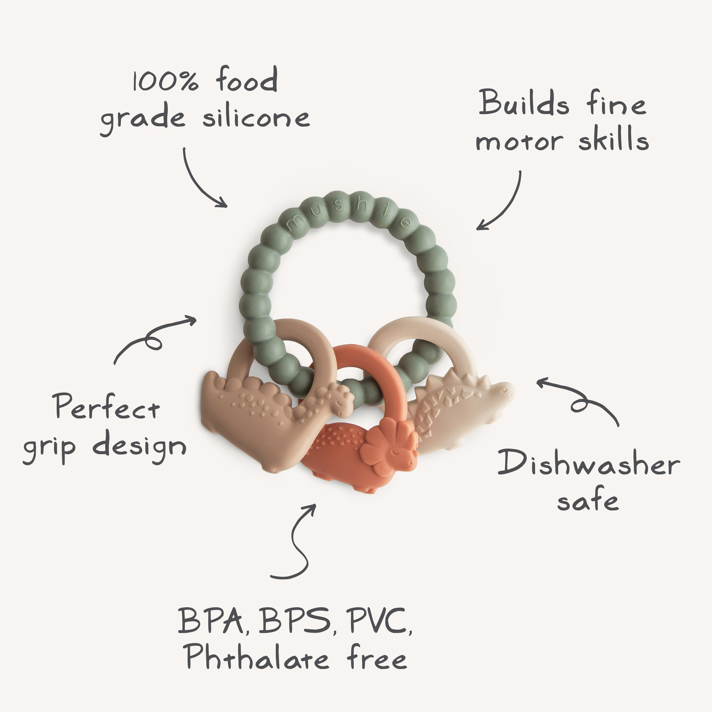 Image of Dino Teething Ring