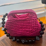 DIXIE SMALL FUCHSIA MACRAME