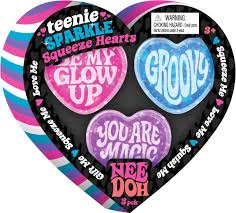 Needoh Teenie Sparkle Sqeeze Hearts