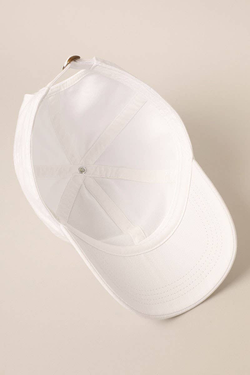 Image of Embroidery Washed Cotton Baseball Mom Hat Cap