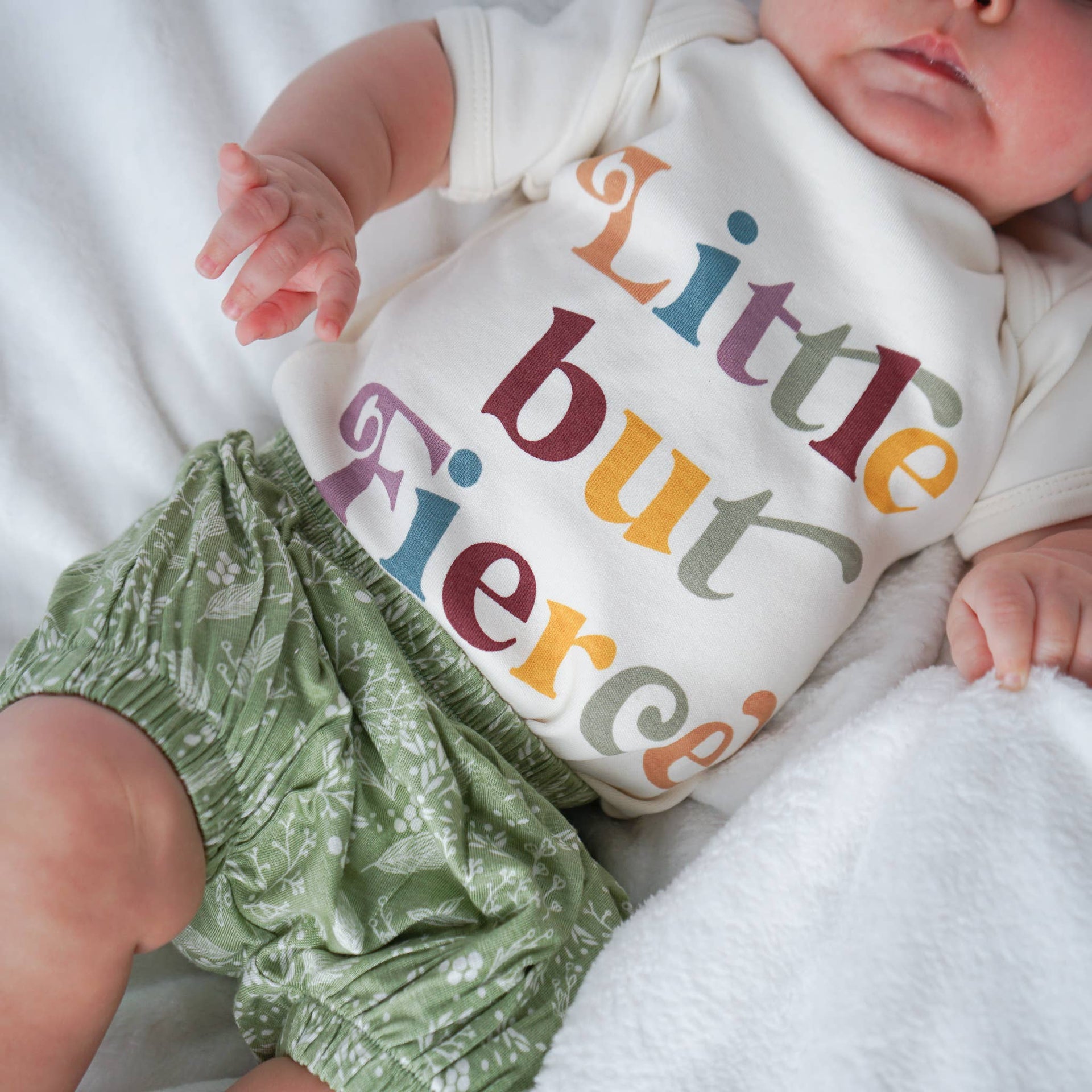 Emerson and Friends - Little but Fierce Cute Cotton Baby Onesie Bodysuit: 12-18M