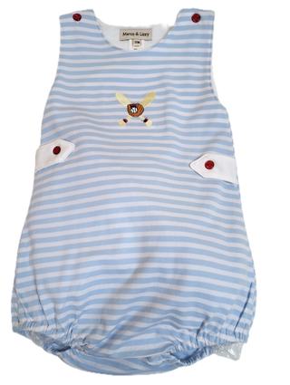 Marco and Lizzy - Baby Boy's "Baseball" Applique Sun Bubble