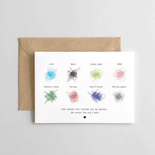 Spaghetti & Meatballs - Dad Thank You for Fixing All My Messes Card