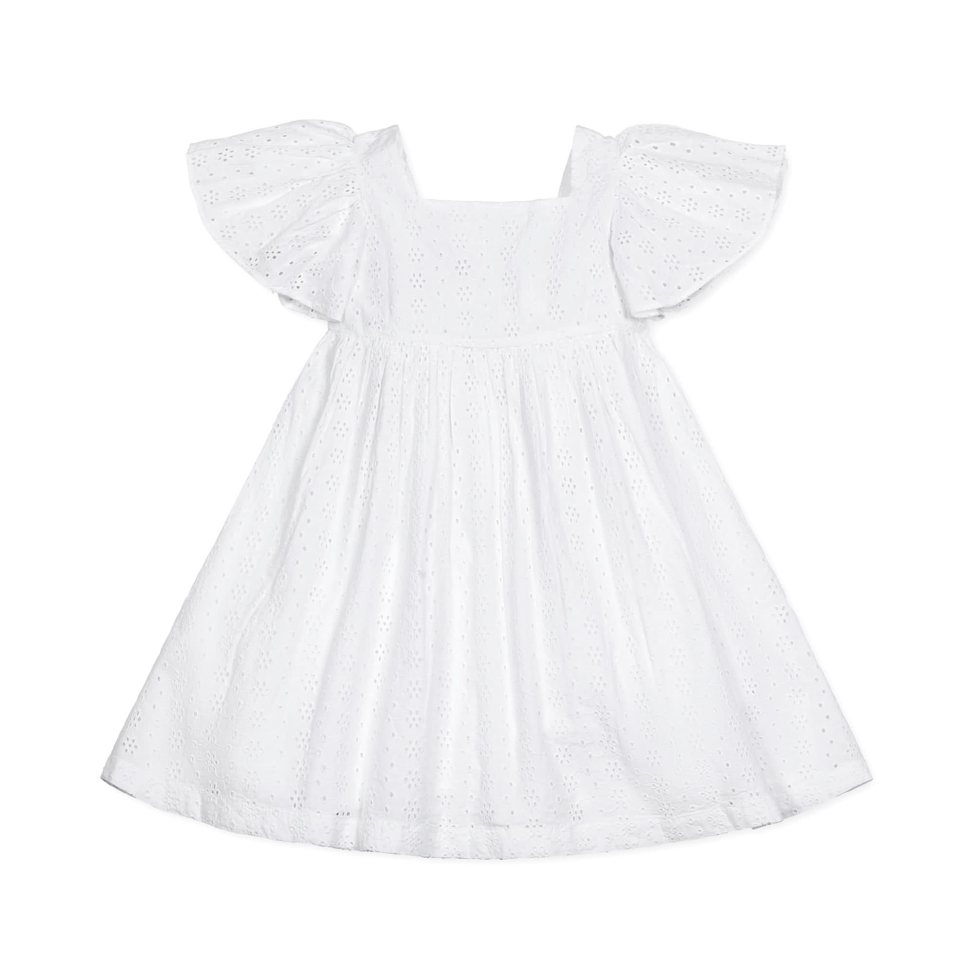 Hope and Henry - Flutter Sleeve Organic Empire Dress
