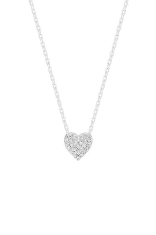 Pave Heart Slider Necklace