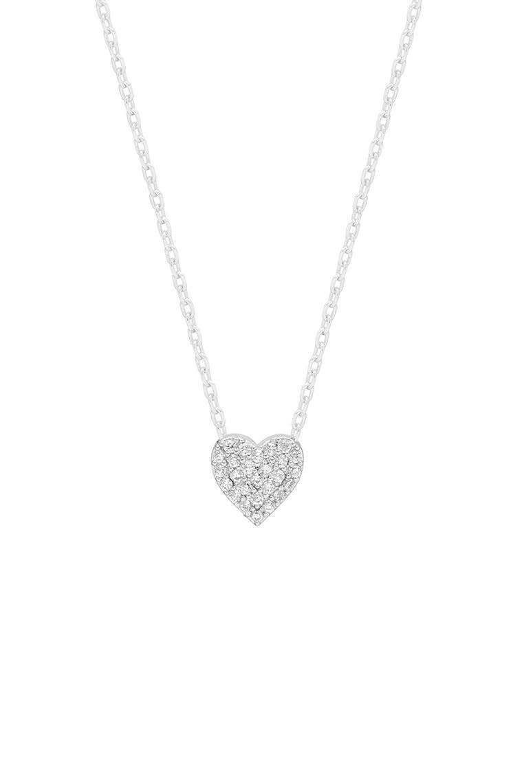 Pave Heart Slider Necklace