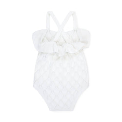 Image of Ruffle Sweater Romper