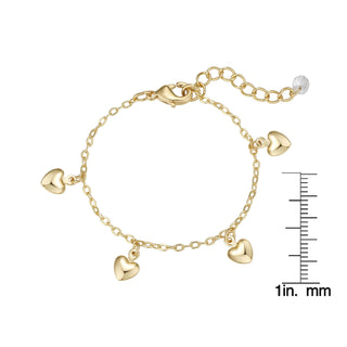 Heart Charm Bracelet - Gold (Baby)