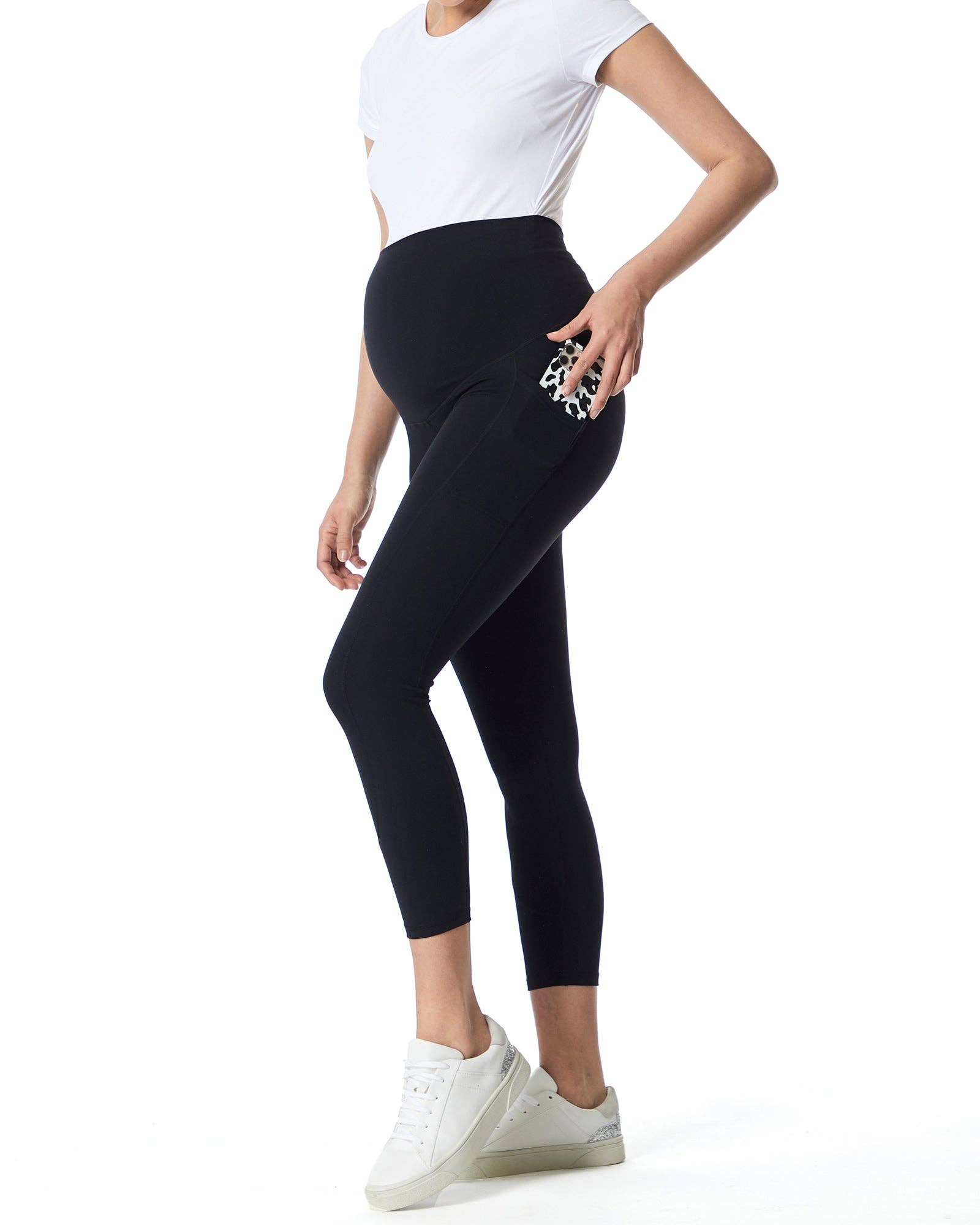 Active Overbelly Side Pocket 7/8 Maternity Leggings