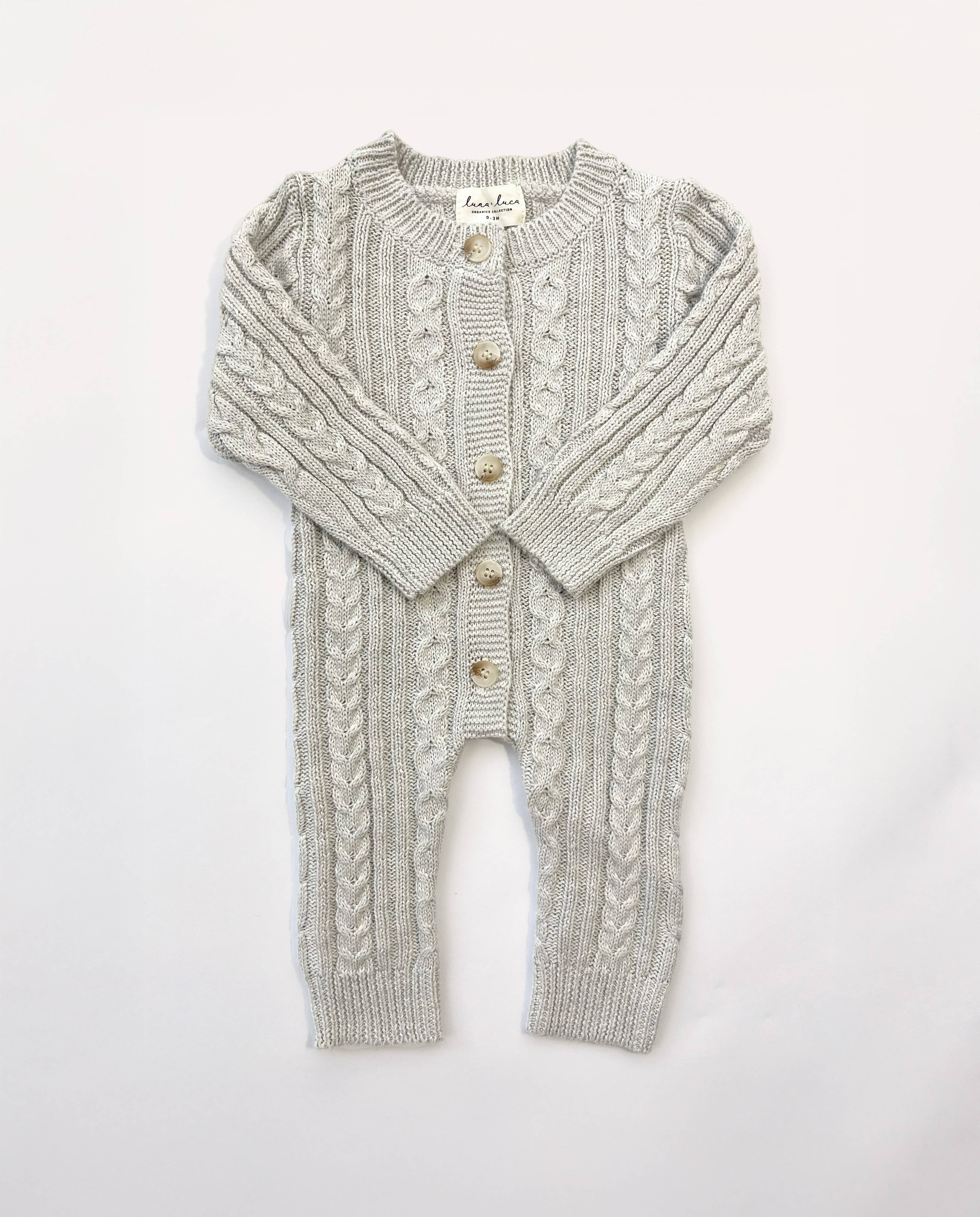 Image of Luna + Luca Classic Cable Knit Jumpsuit
