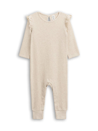 Organic Baby Mila Flutter Sleeve Waffle Romper
