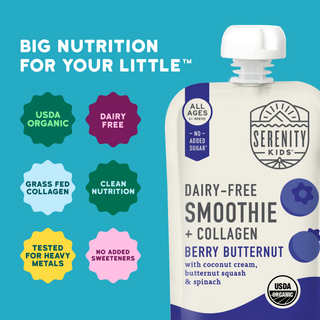Serenity Kids Berry Butternut Smoothie with Grass Fed Collagen Pouch