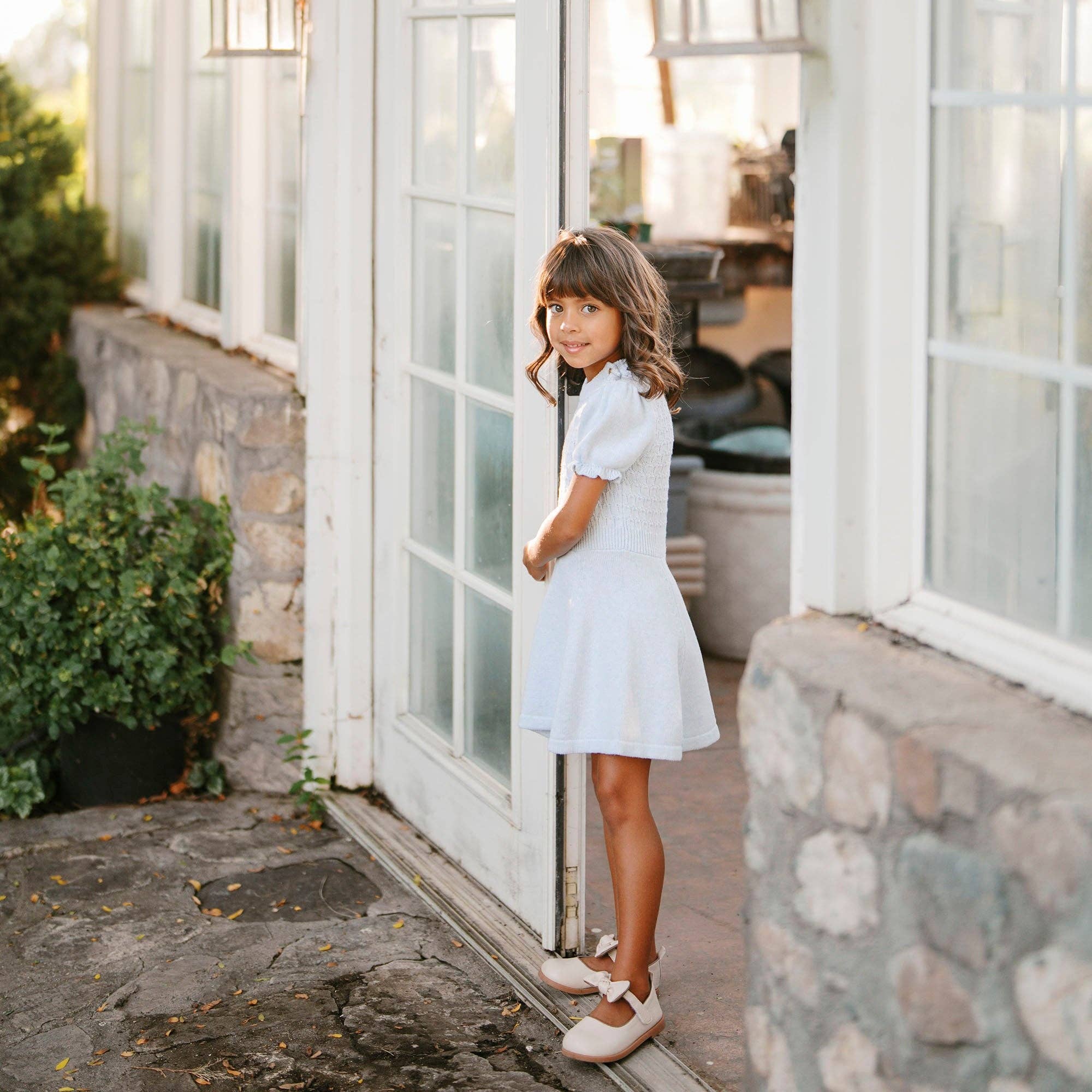 Image of Organic Puff Sleeve Sweater Dress